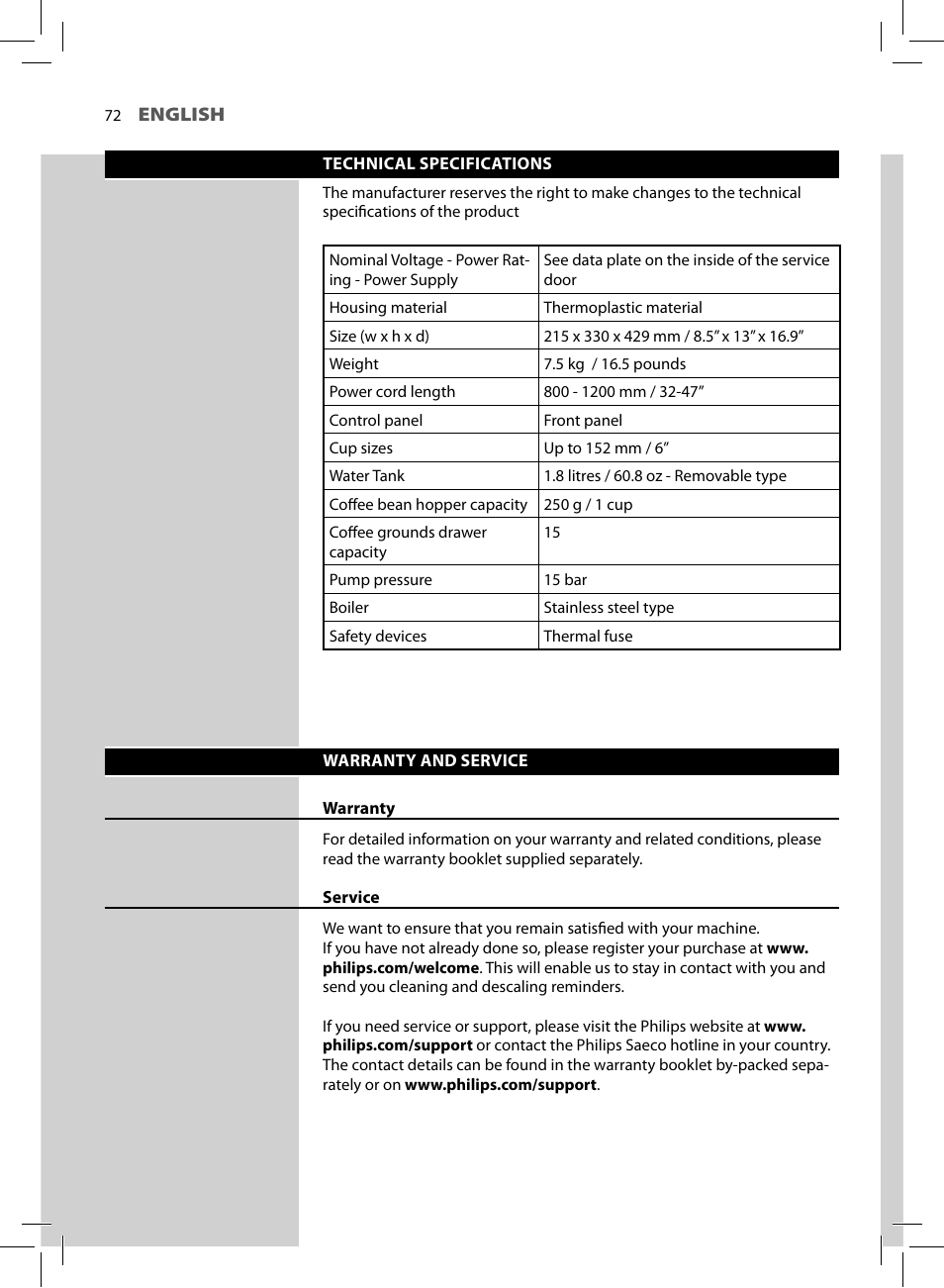 Philips HD8773-47 User Manual | Page 74 / 80