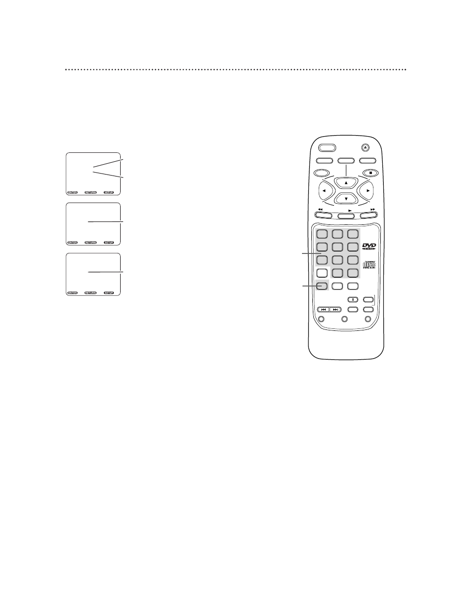 Audio settings (cont’d) 39, Press the setup button to remove the menu | Philips SVD100AT99 User Manual | Page 39 / 52