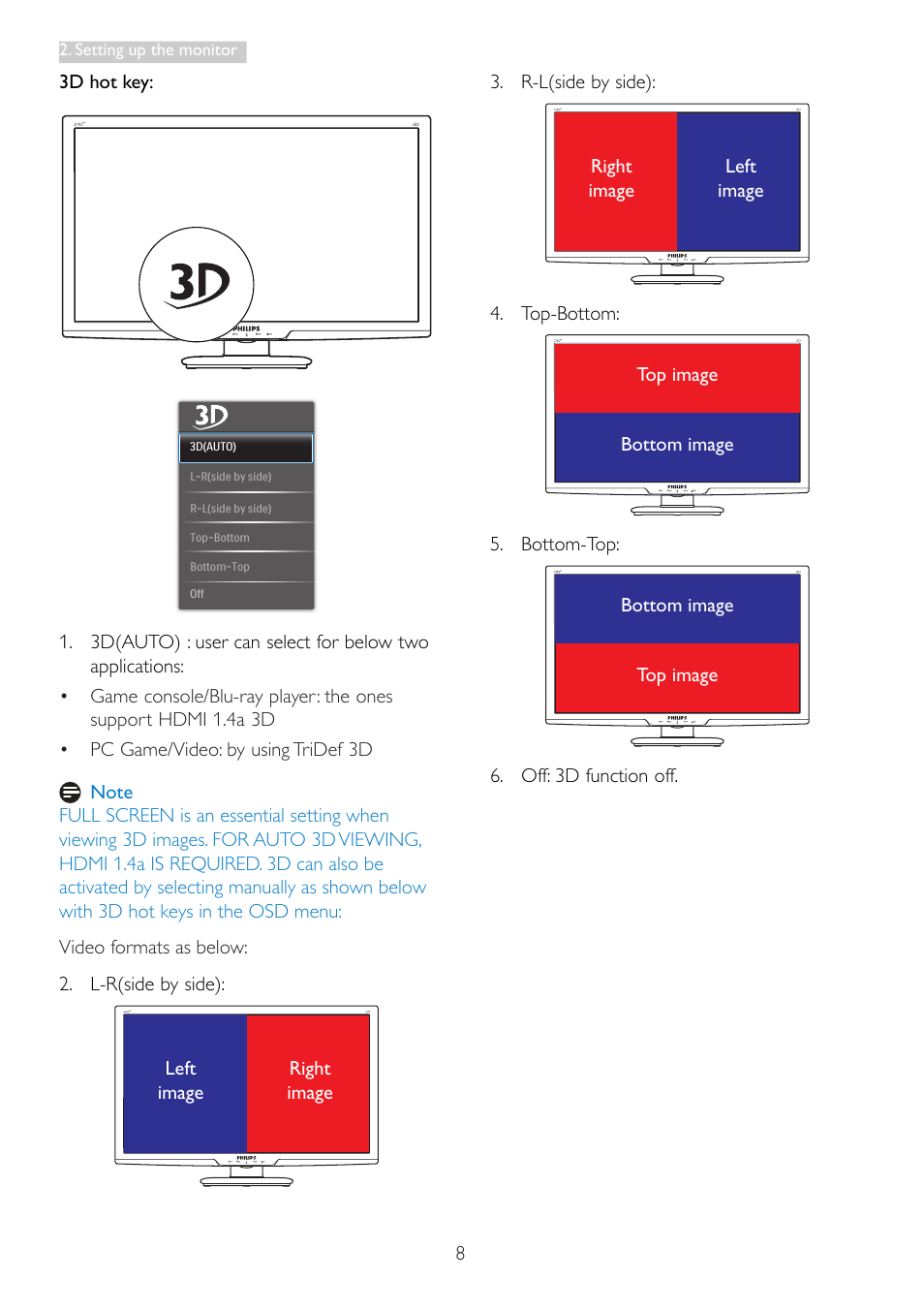 Philips 273G3DHSW-27 User Manual | Page 10 / 45