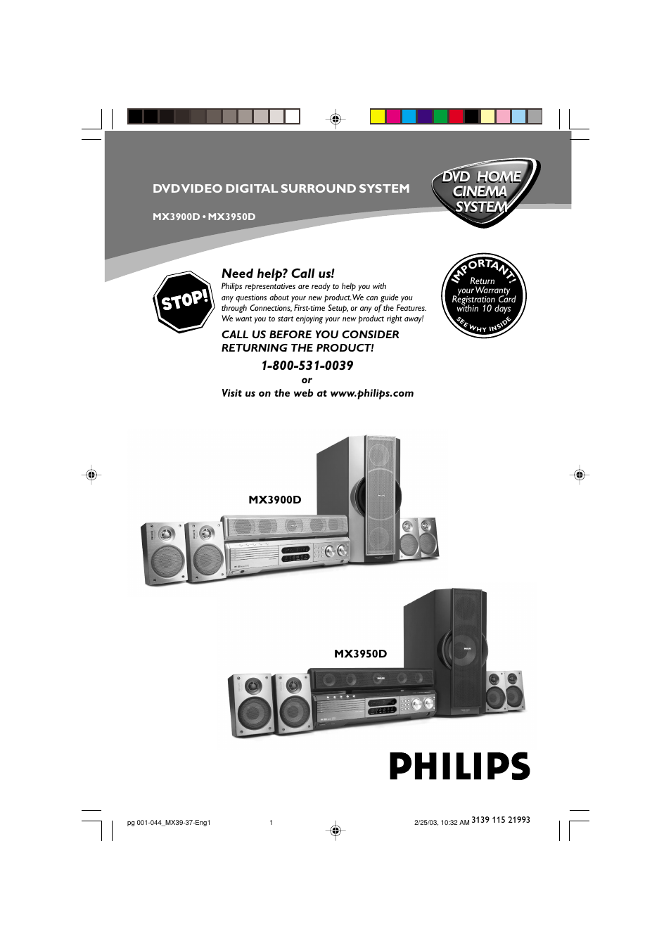 Philips MX3950D-98 User Manual | 44 pages