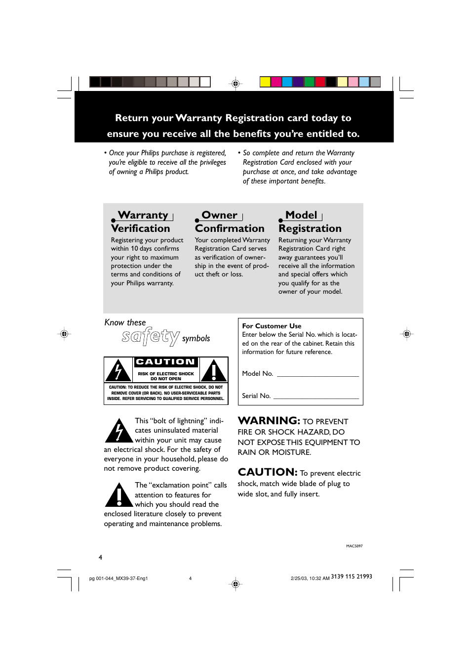 Ssa affe etty y | Philips MX3950D-98 User Manual | Page 4 / 44