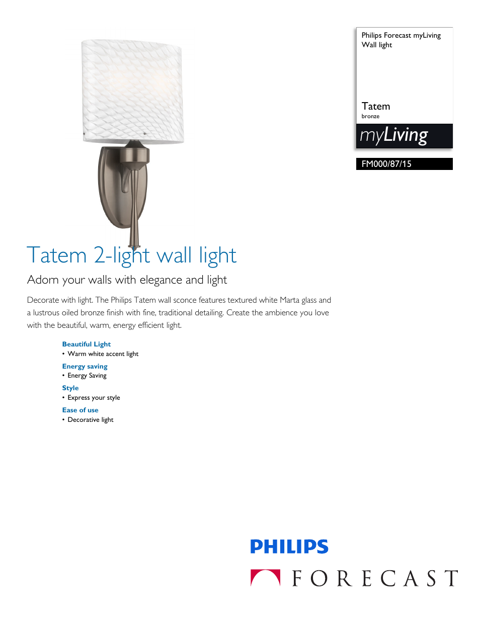 Philips FM0008715 User Manual | 2 pages