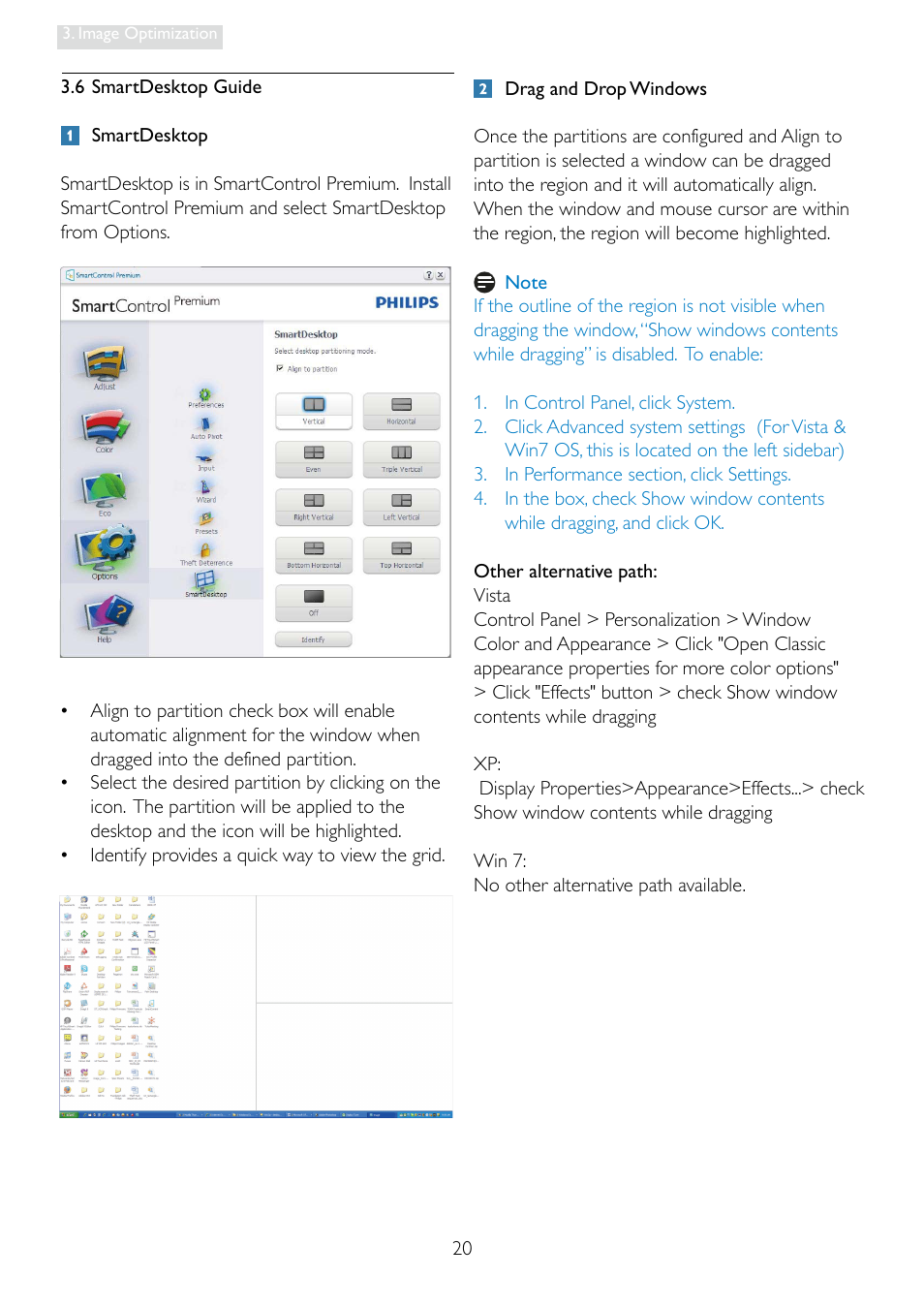 Philips Brilliance LED monitor 241P3LES P-line 24" - 61 cm with SmartImage User Manual | Page 22 / 61