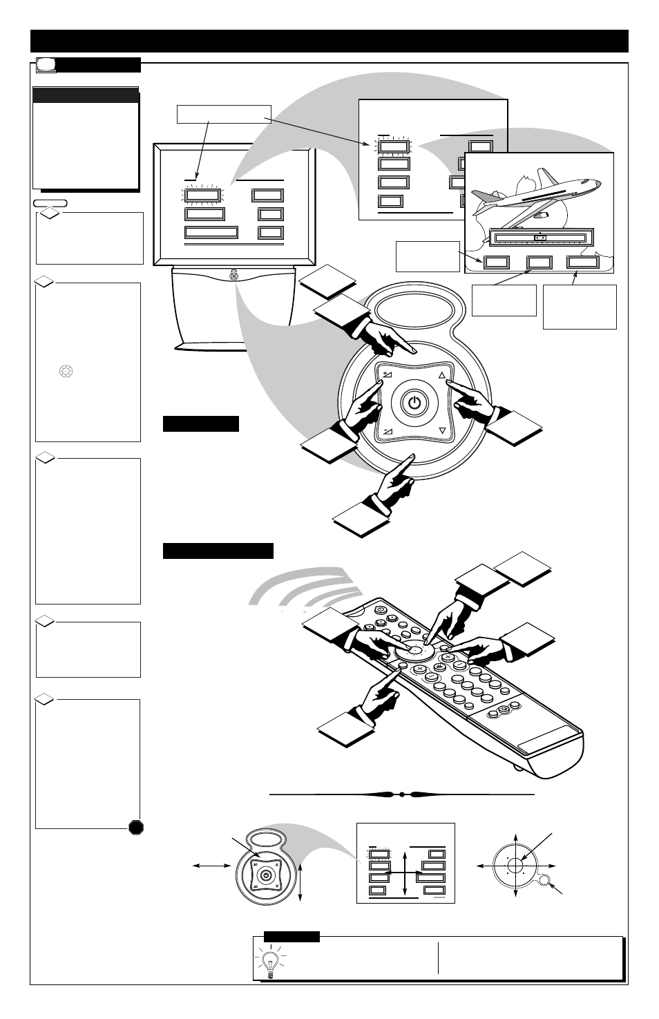 Menu c, Creen, Ontrols | Tv o, Enus, N the, Emote | Philips 64P9161099 User Manual | Page 4 / 4