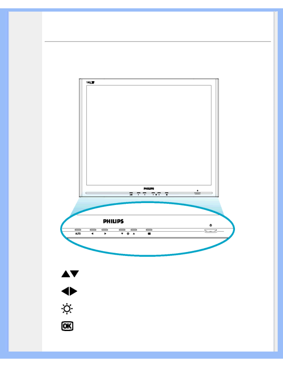 Installing your lcd monitor, Installing your monitor, Front view product description | Philips LCD monitor 190S6FB 48 cm 19" SXGA User Manual | Page 13 / 94