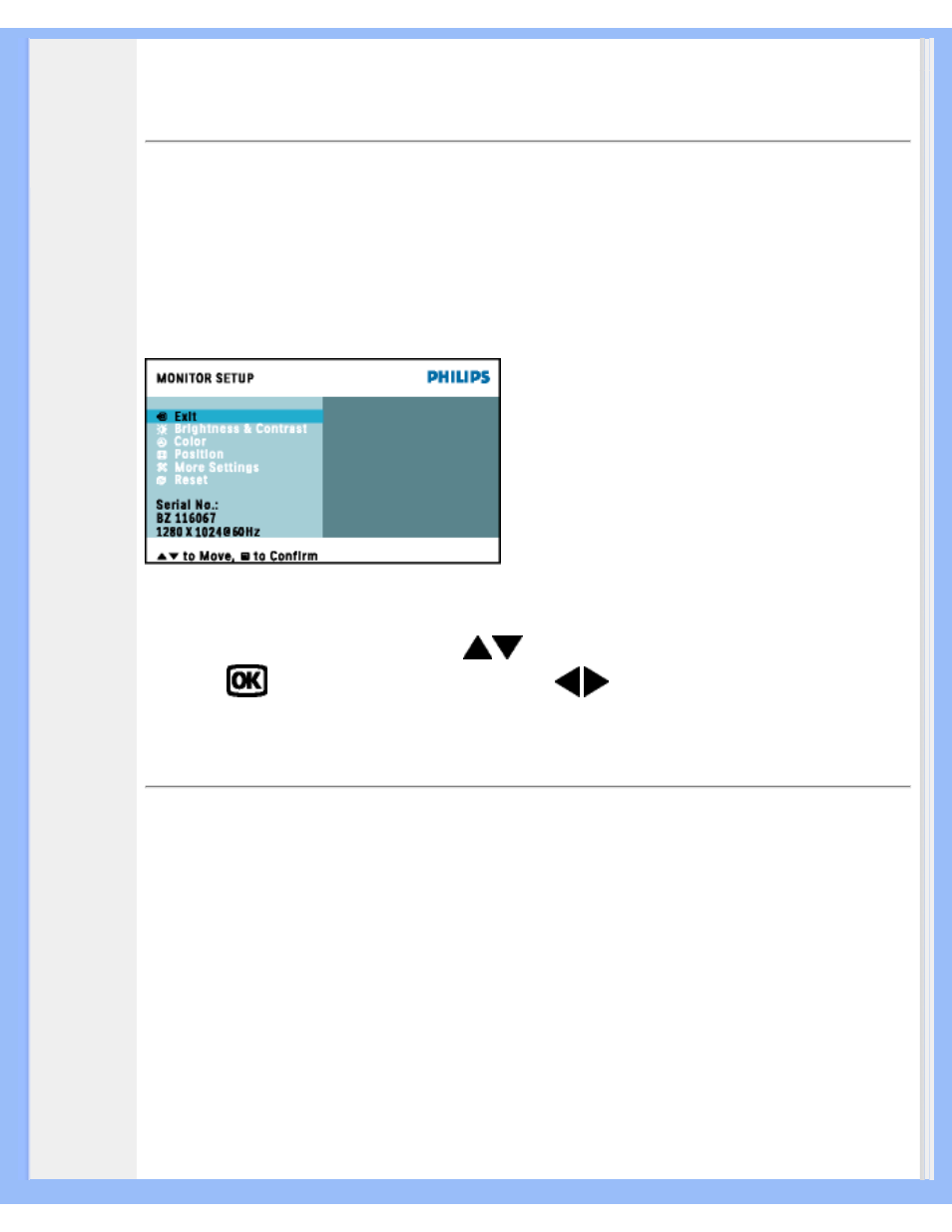 On-screen display | Philips LCD monitor 190S6FB 48 cm 19" SXGA User Manual | Page 15 / 94