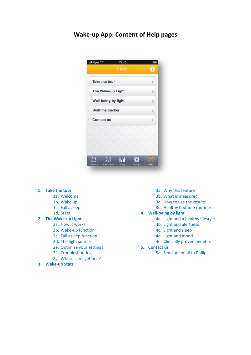 Philips Wake-up Light HF3550 Operated by iPhone App User Manual | 14 pages