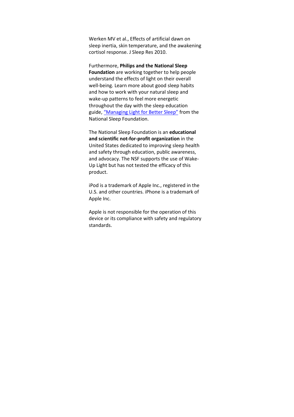Philips Wake-up Light HF3550 Operated by iPhone App User Manual | Page 14 / 14
