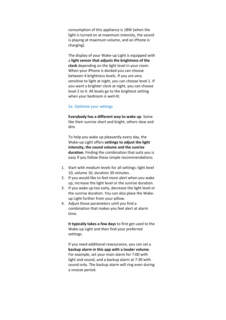 Philips Wake-up Light HF3550 Operated by iPhone App User Manual | Page 6 / 14