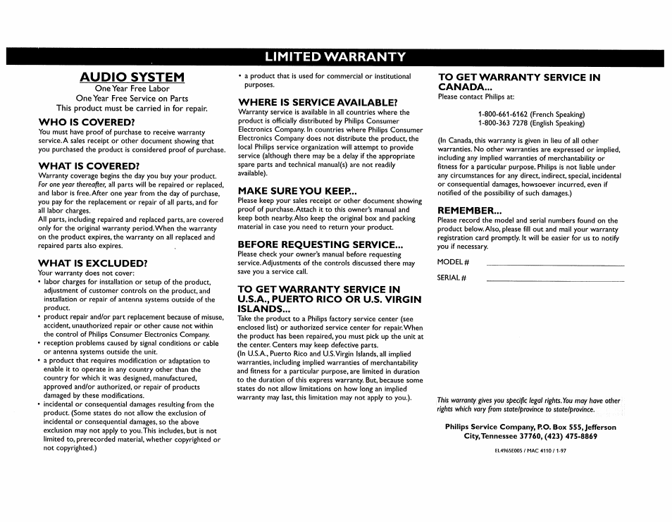 Philips FW754P37 User Manual | Page 8 / 86