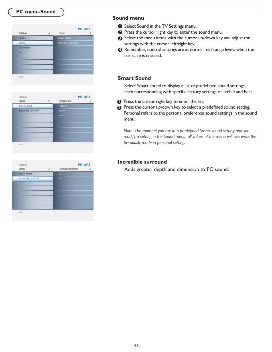 Adds greater depth and dimension to pc sound | Philips 37PFL5322D-37 User Manual | Page 35 / 43