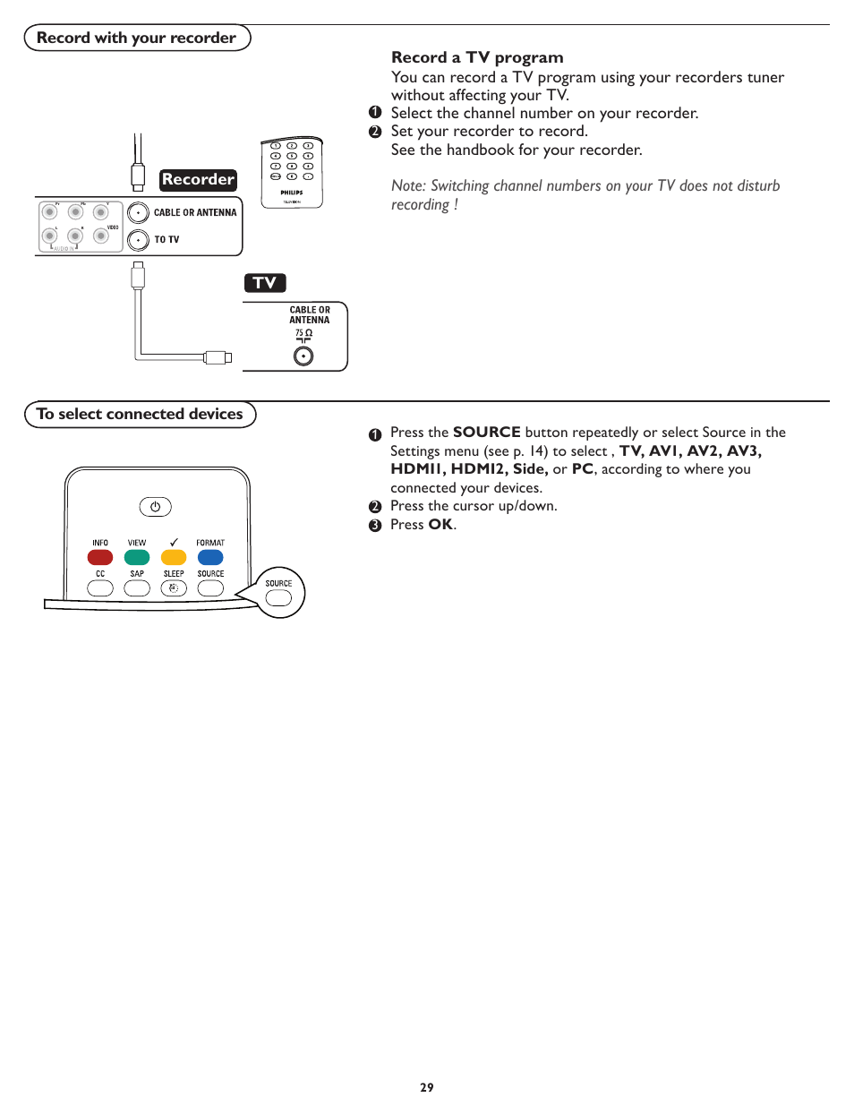 Tv recorder | Philips 37PFL5322D-37 User Manual | Page 36 / 43