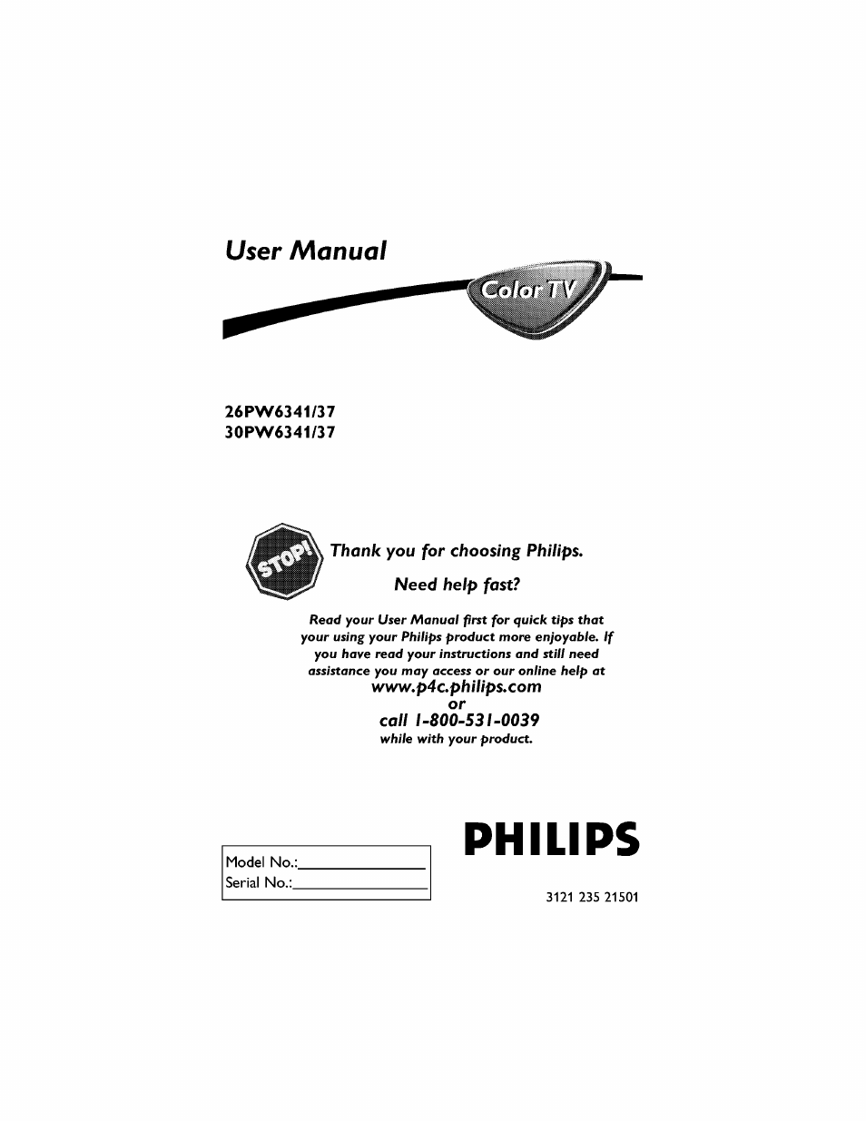 Philips 30PW6341-37 User Manual | 42 pages