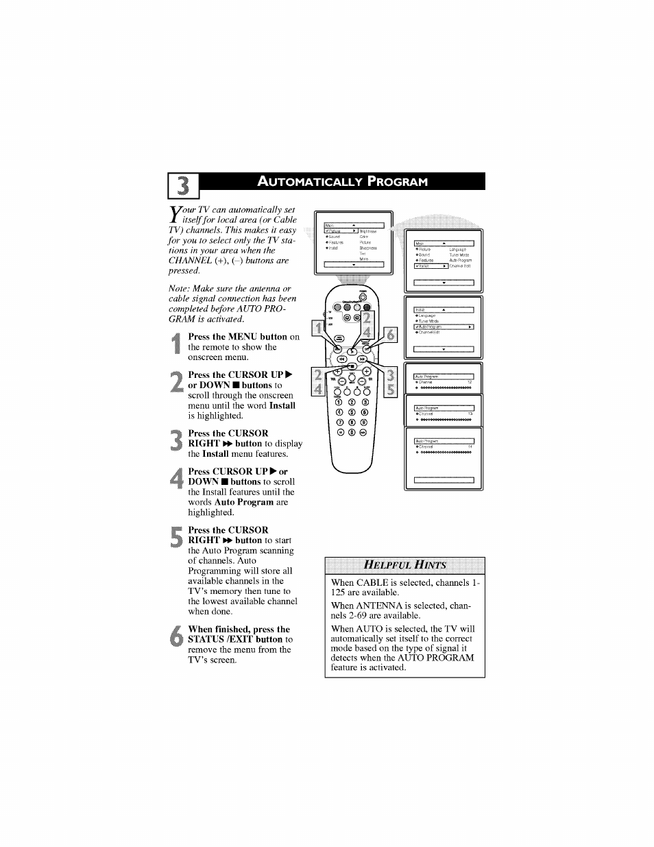 Automatically program | Philips 30PW6341-37 User Manual | Page 7 / 42