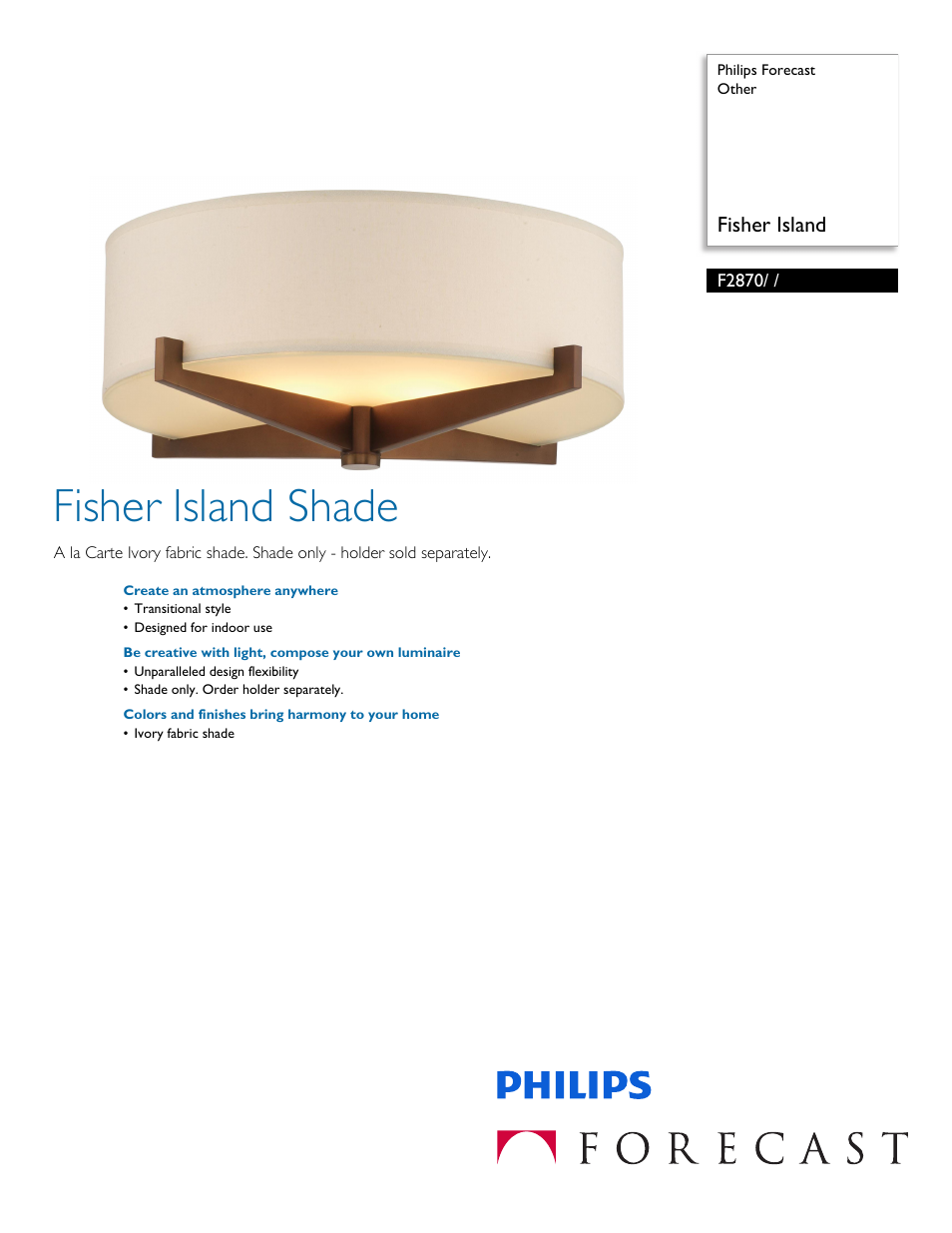 Philips F2870 User Manual | 2 pages