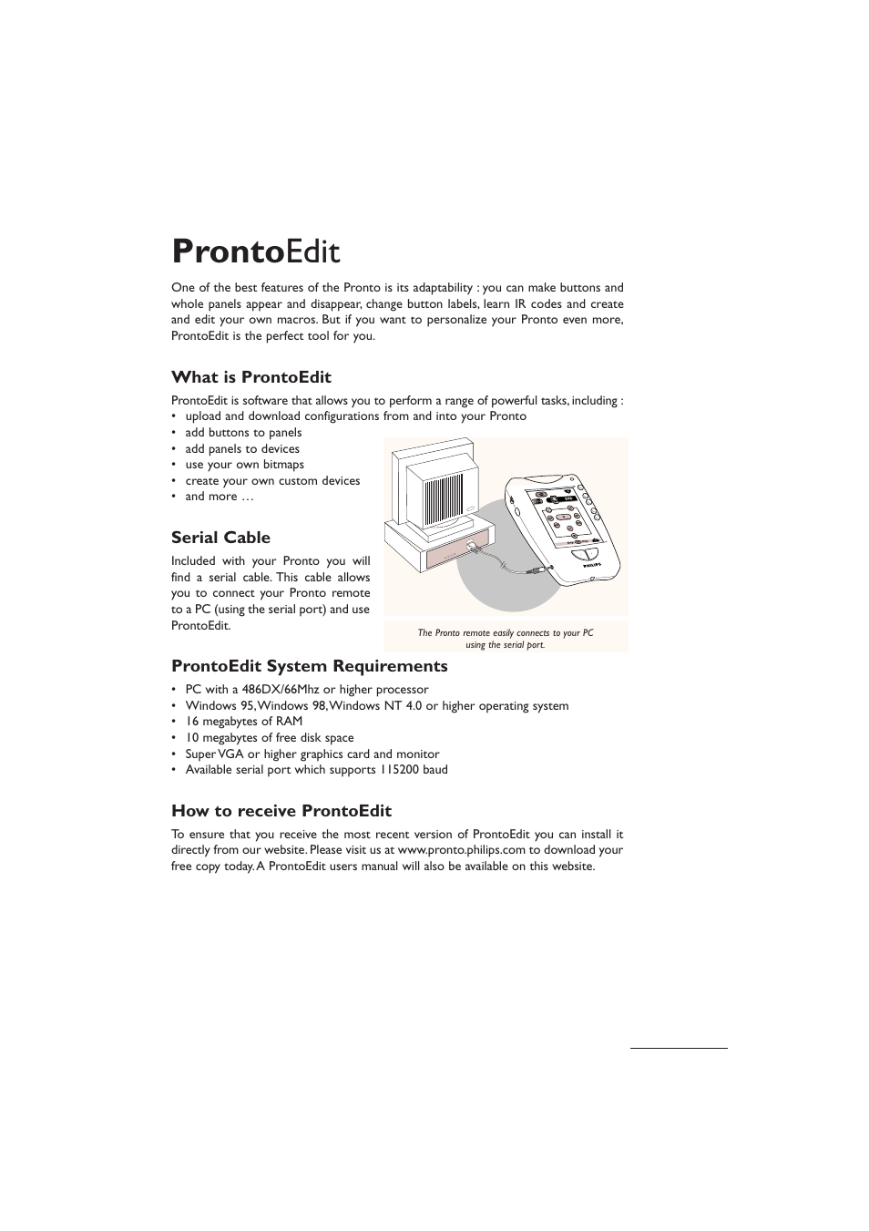 Prontoedit, Pronto edit | Philips TS1000 User Manual | Page 81 / 83