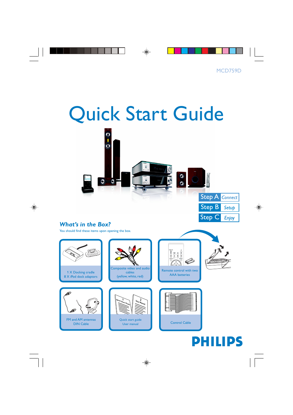 Philips MCD759D-37B User Manual | 4 pages