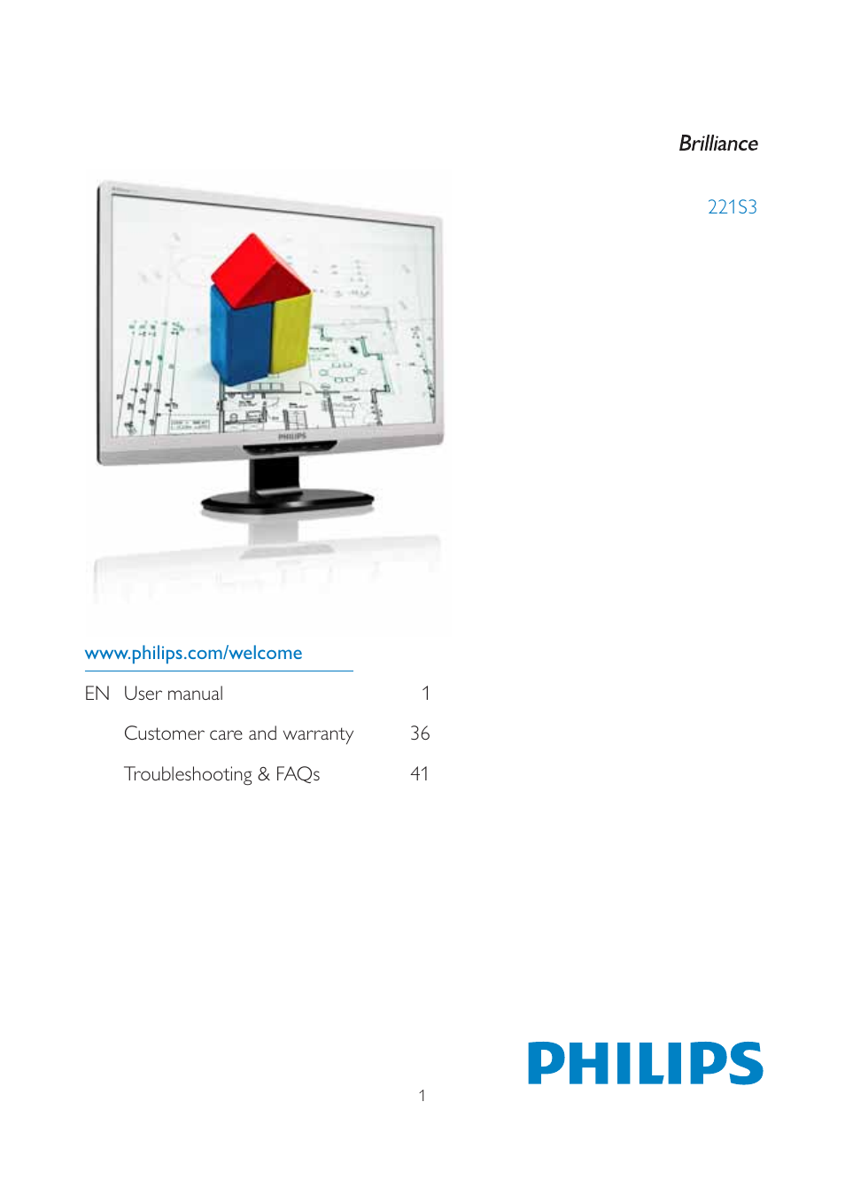 Philips 221S3SB-27 User Manual | 48 pages