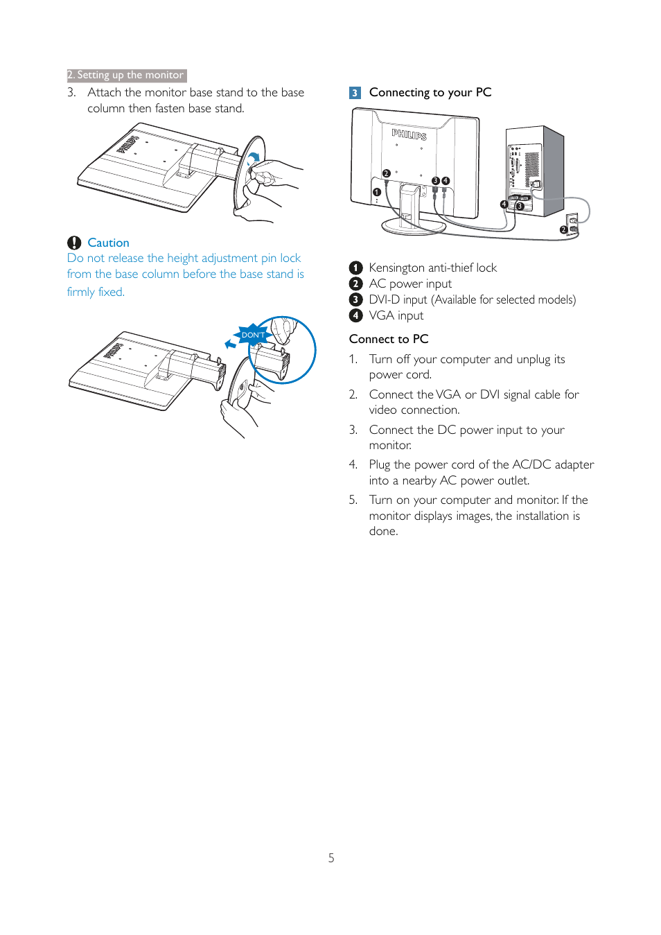 Philips 221S3SB-27 User Manual | Page 7 / 48