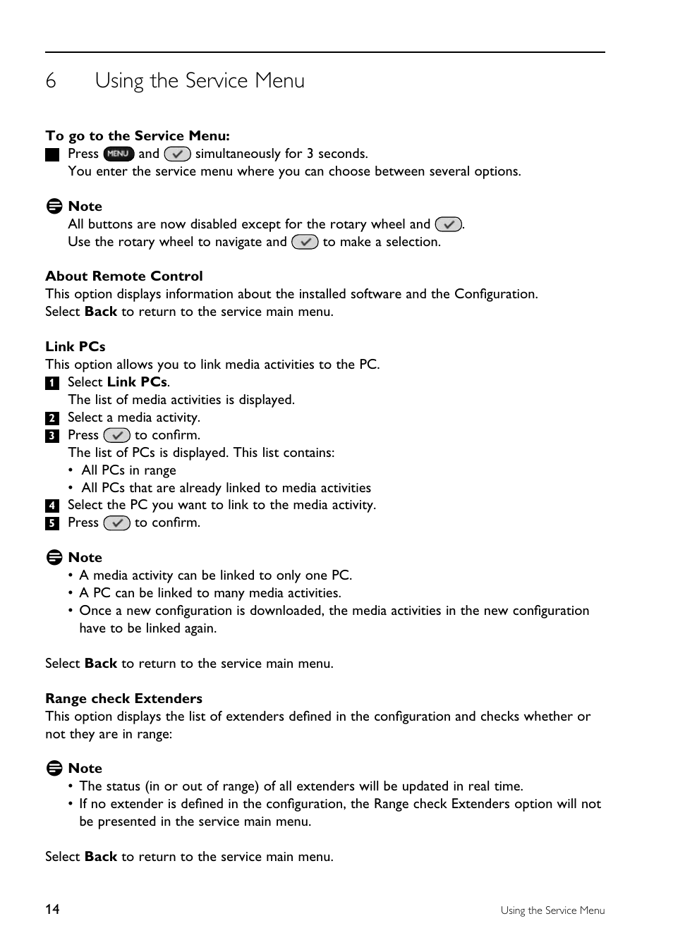 6using the service menu | Philips TSU9200-37 User Manual | Page 14 / 48