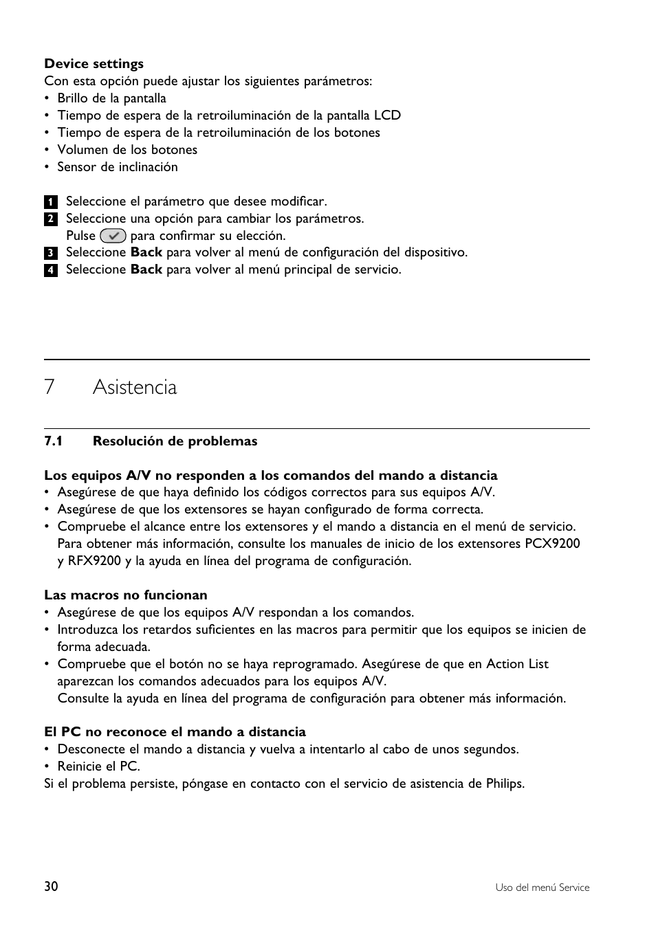 7asistencia | Philips TSU9200-37 User Manual | Page 30 / 48