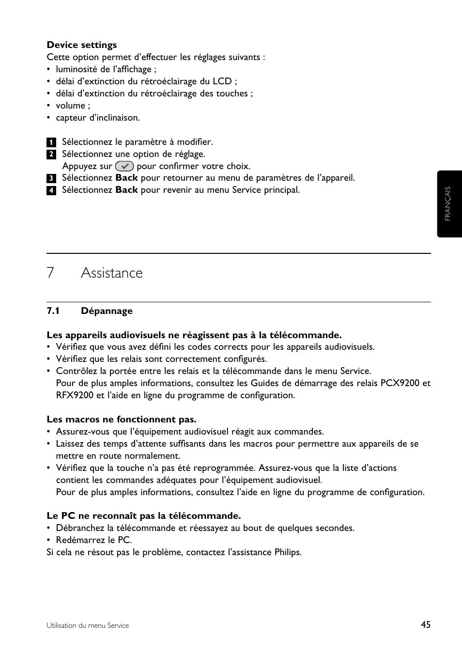 7assistance | Philips TSU9200-37 User Manual | Page 45 / 48