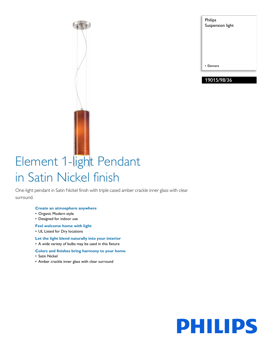 Philips 190159836 User Manual | 2 pages