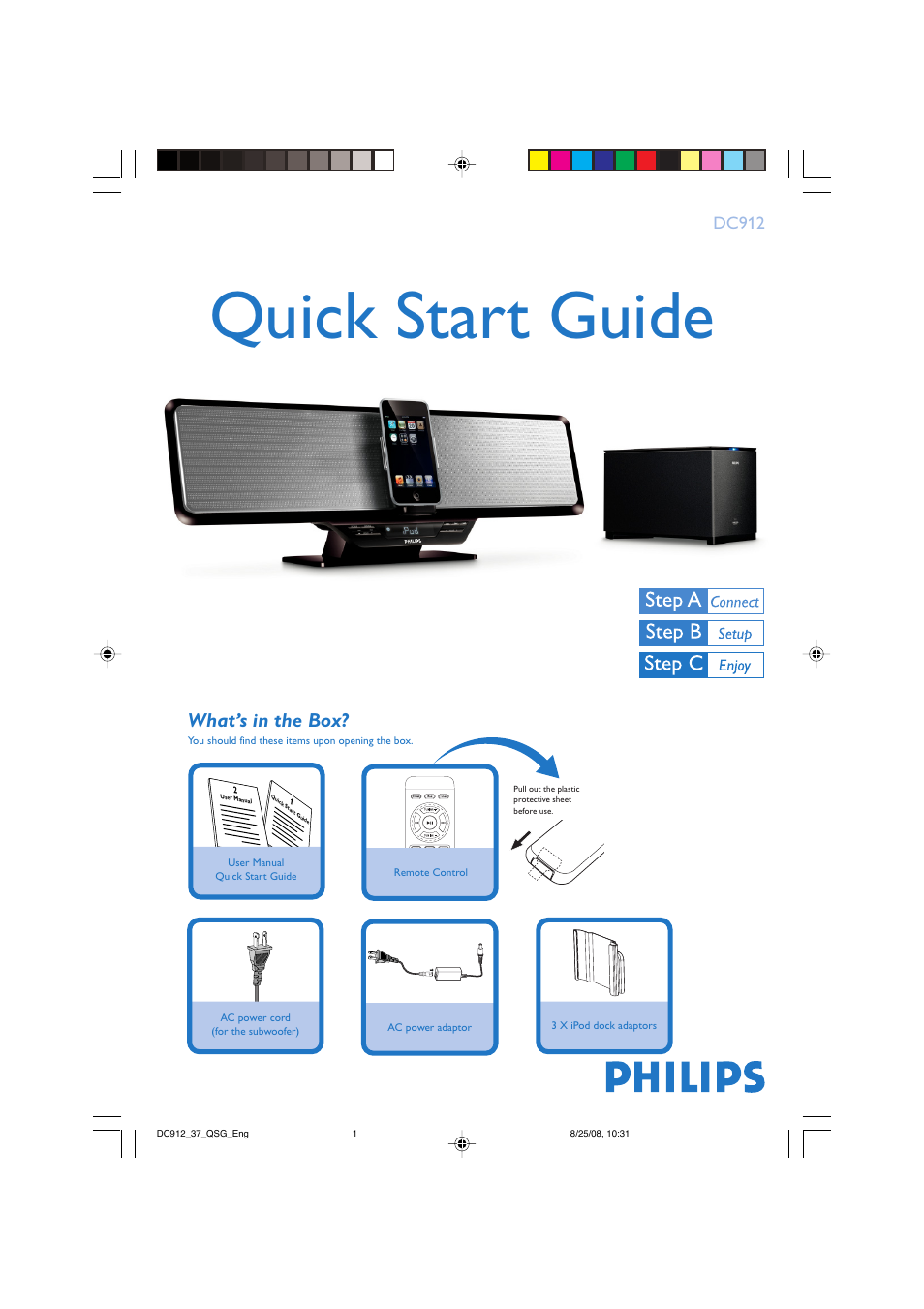 Philips DC912-37 User Manual | 4 pages