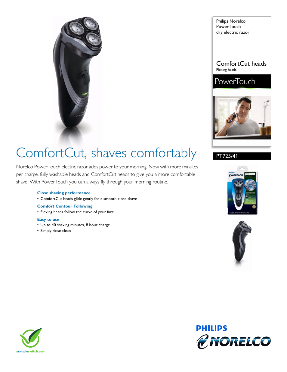 Philips PT725-41 User Manual | 2 pages