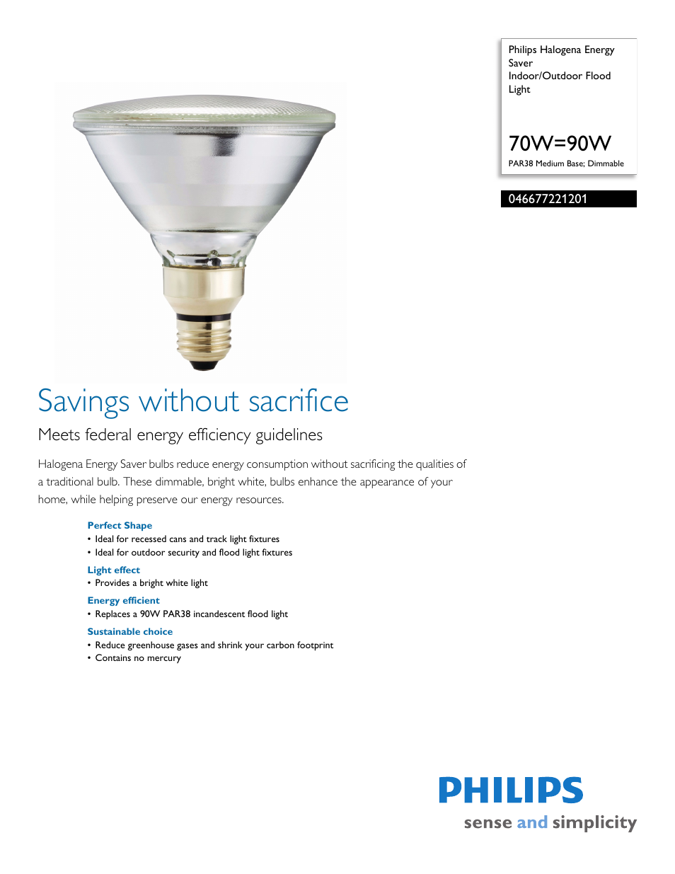 Philips 046677221201 User Manual | 2 pages