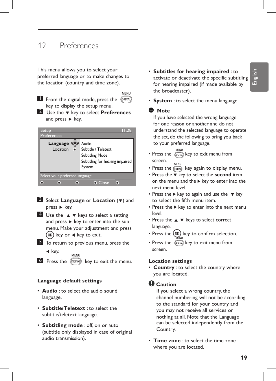 12 preferences | Philips 42PFL7682D-12 User Manual | Page 23 / 56