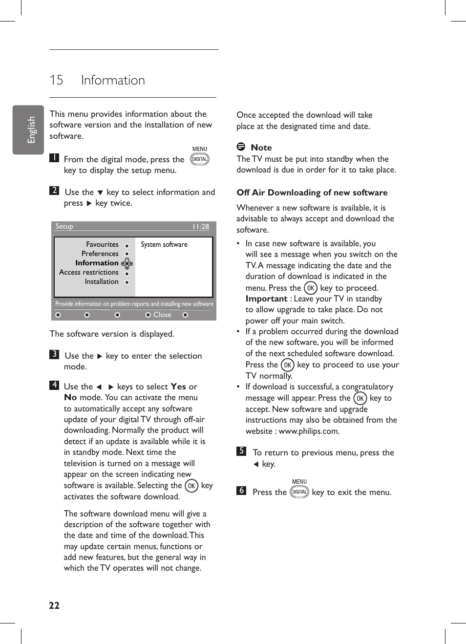 15 information | Philips 42PFL7682D-12 User Manual | Page 26 / 56