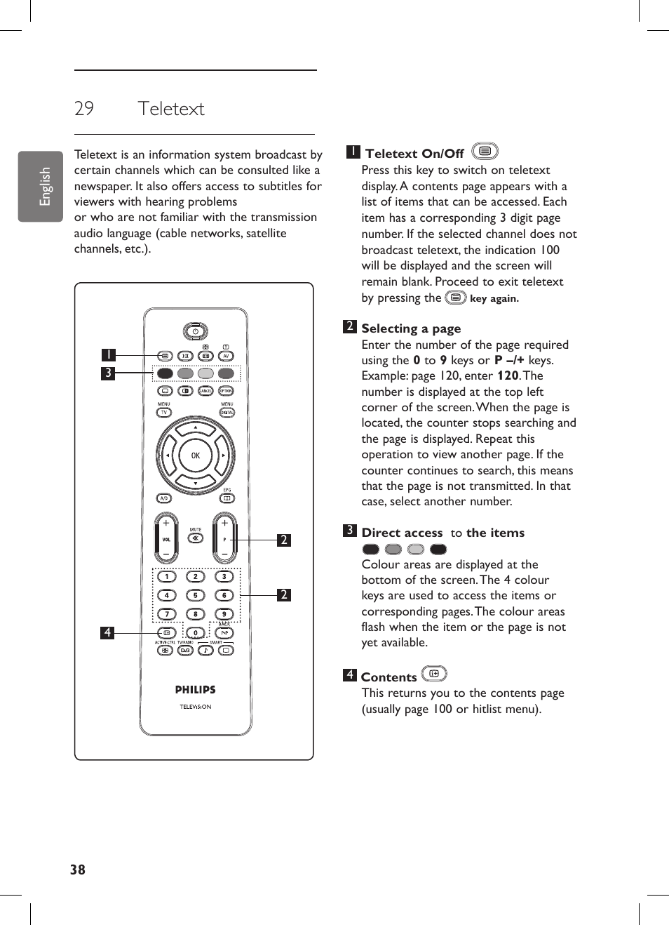 29 teletext | Philips 42PFL7682D-12 User Manual | Page 42 / 56