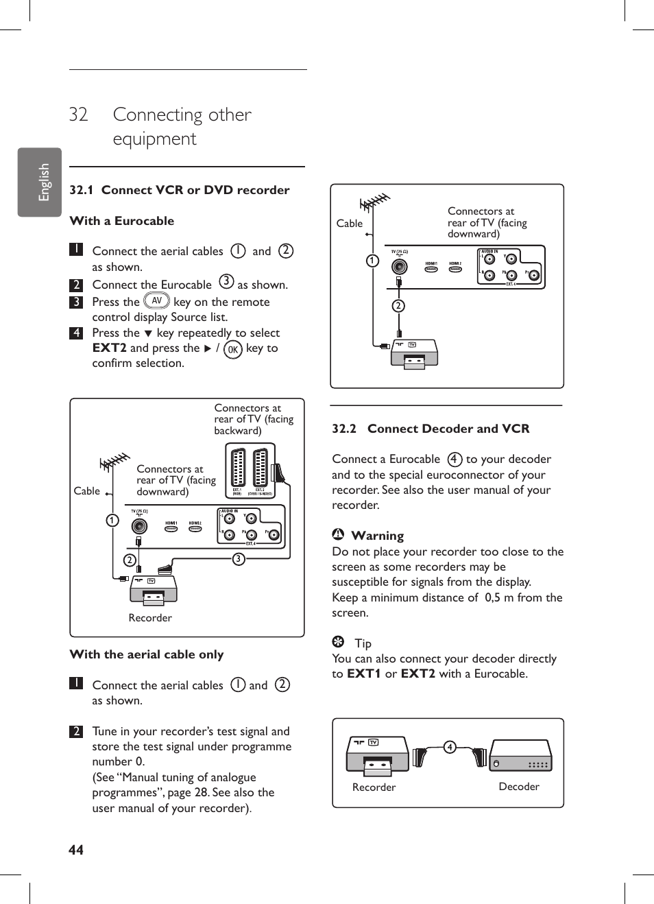 32 connecting other equipment | Philips 42PFL7682D-12 User Manual | Page 48 / 56