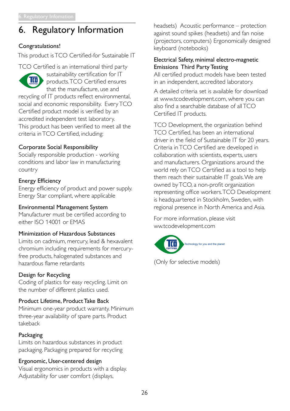 Regulatory information | Philips 19S4LSB5-27 User Manual | Page 28 / 45