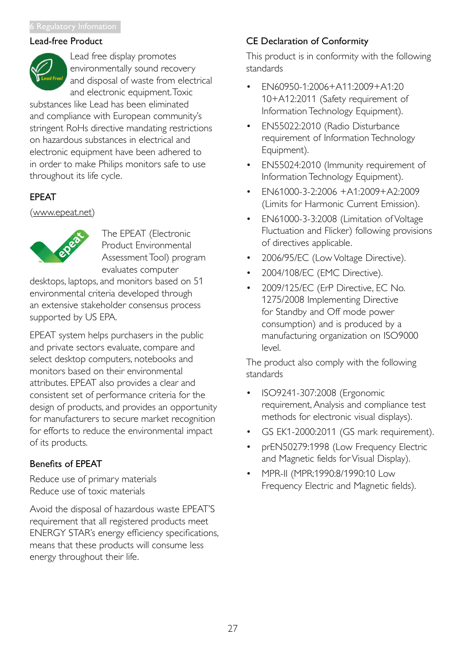 Philips 19S4LSB5-27 User Manual | Page 29 / 45