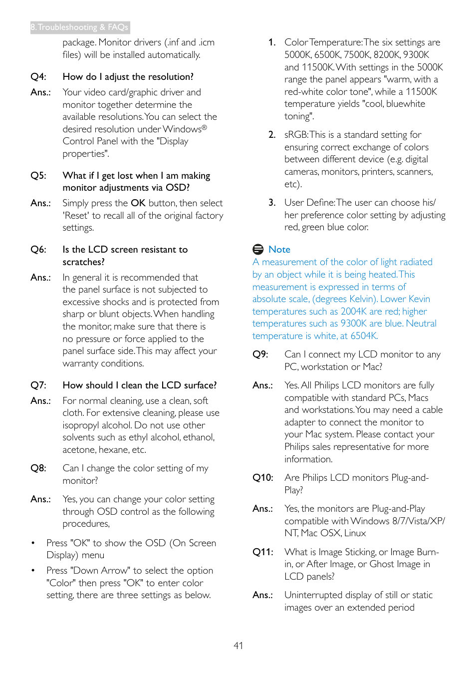 Philips 19S4LSB5-27 User Manual | Page 43 / 45