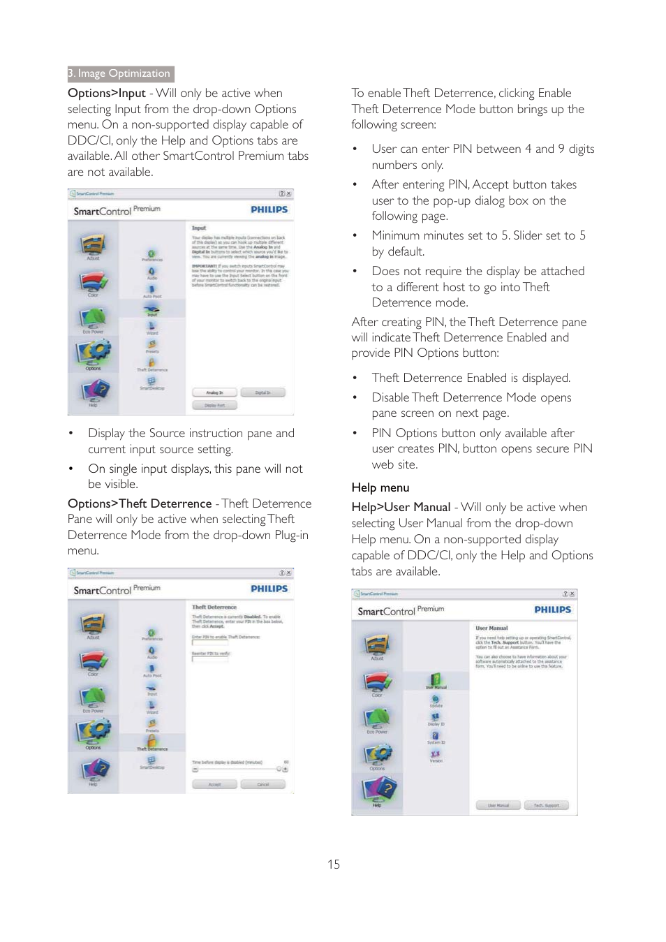 Image optimization | Philips 271P4QPJEB-27 User Manual | Page 17 / 46