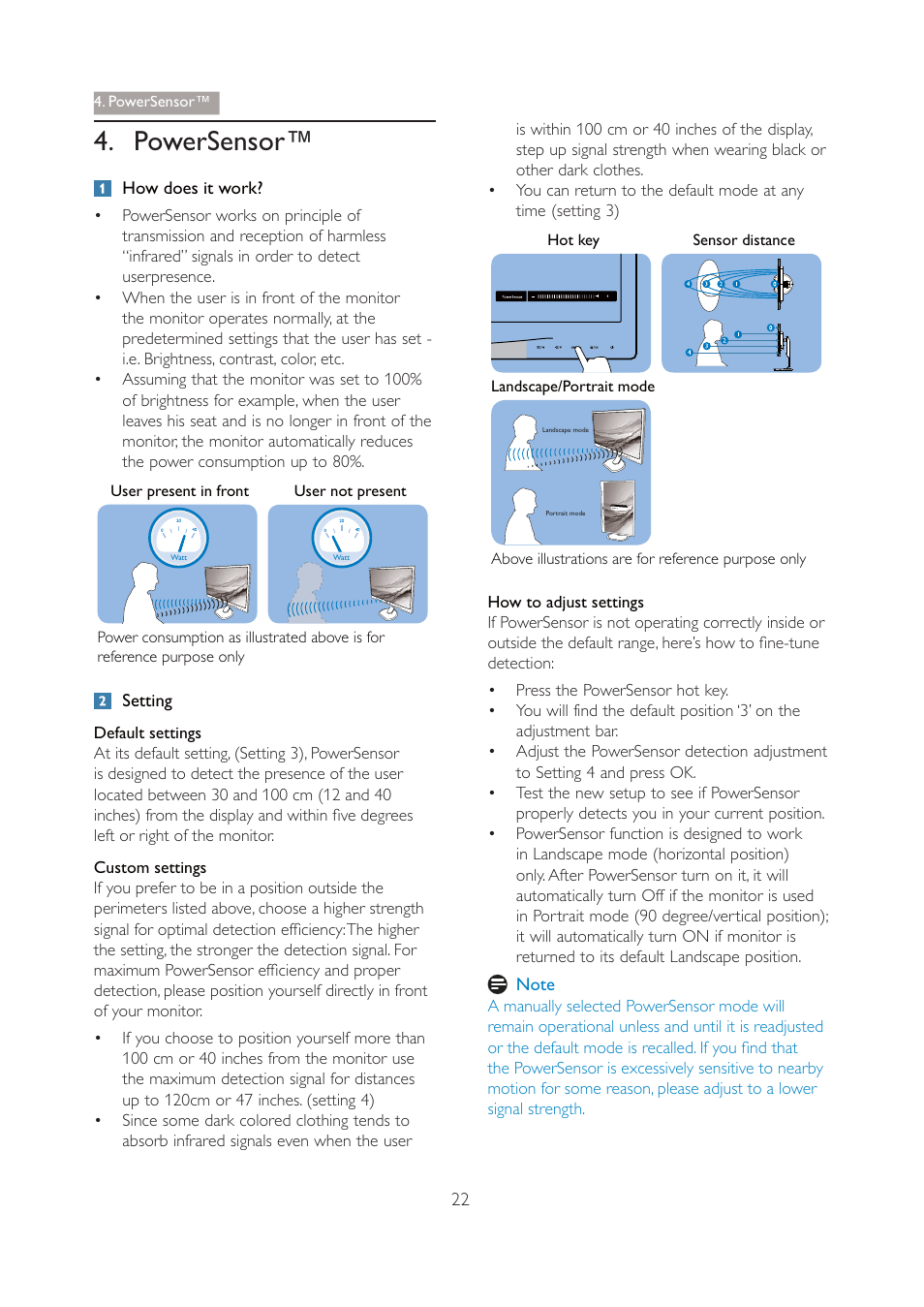 Q how does it work, Powersensor | Philips 271P4QPJEB-27 User Manual | Page 24 / 46