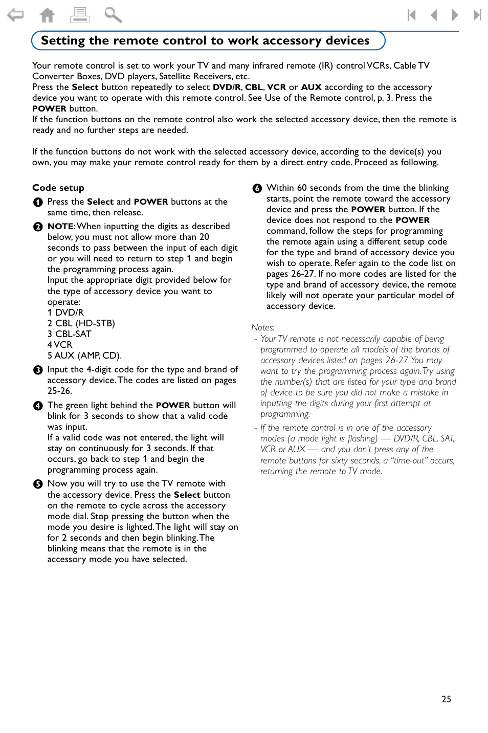 Setting the remote control t | Philips 32PF9996-37 User Manual | Page 29 / 38