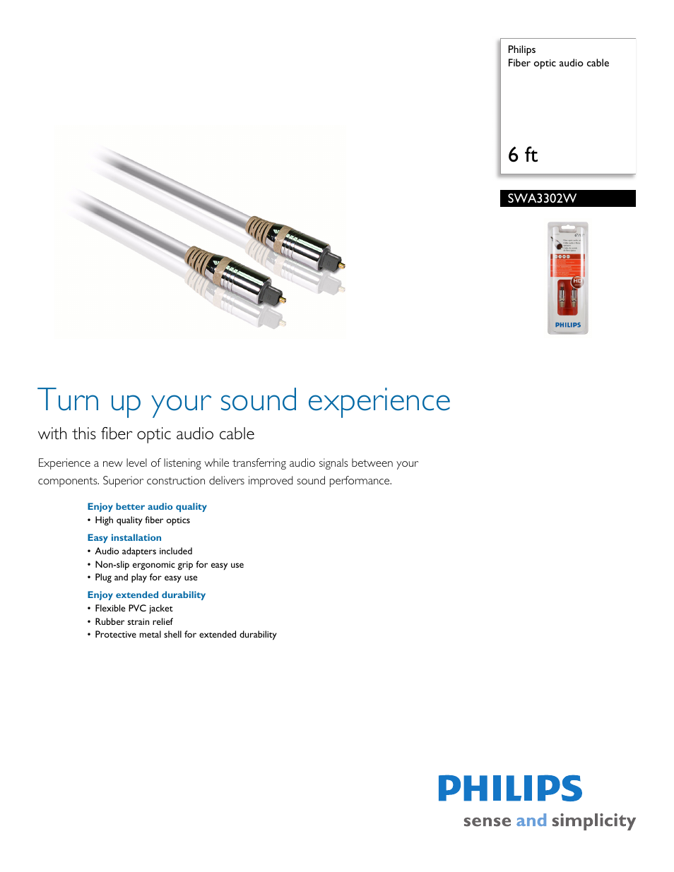 Philips SWA3302W-27 User Manual | 2 pages