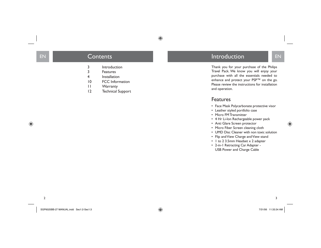 Philips SGP6025BB-27 User Manual | Page 2 / 19