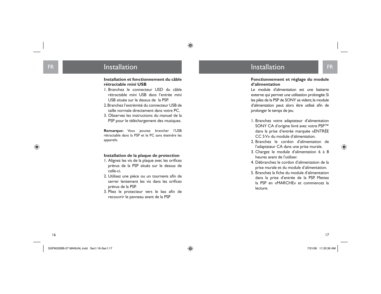 Installation | Philips SGP6025BB-27 User Manual | Page 9 / 19