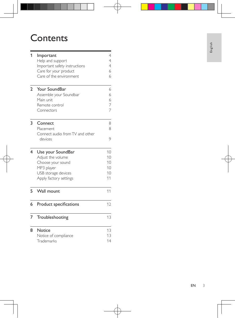 Philips HTL2151-F7 User Manual | Page 2 / 15
