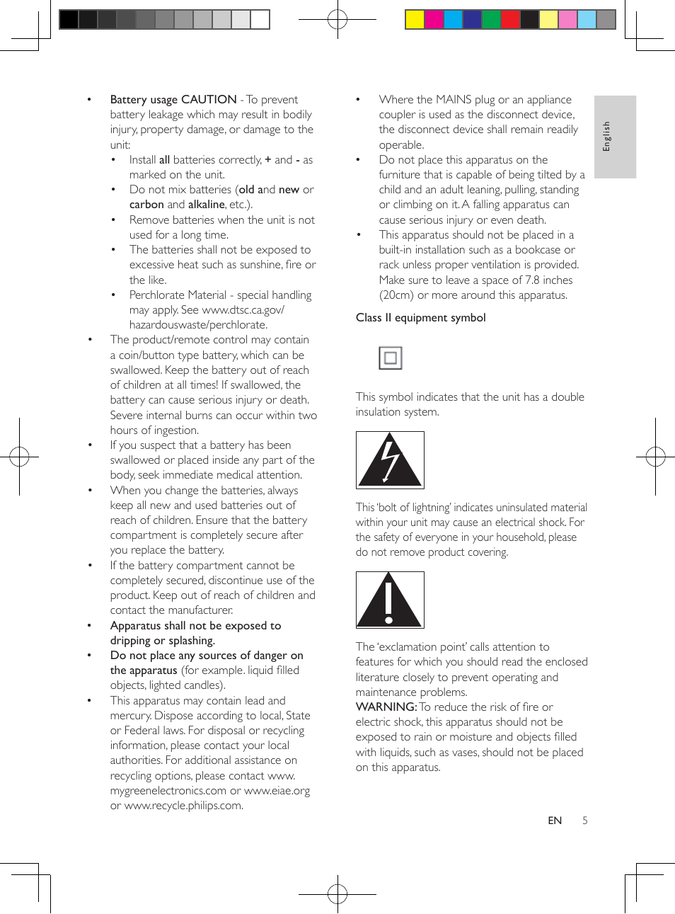 Philips HTL2151-F7 User Manual | Page 4 / 15