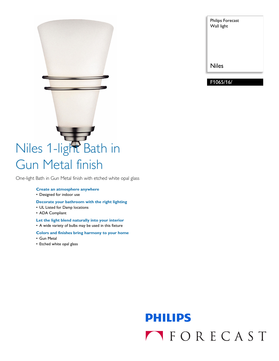 Philips F106516 User Manual | 2 pages