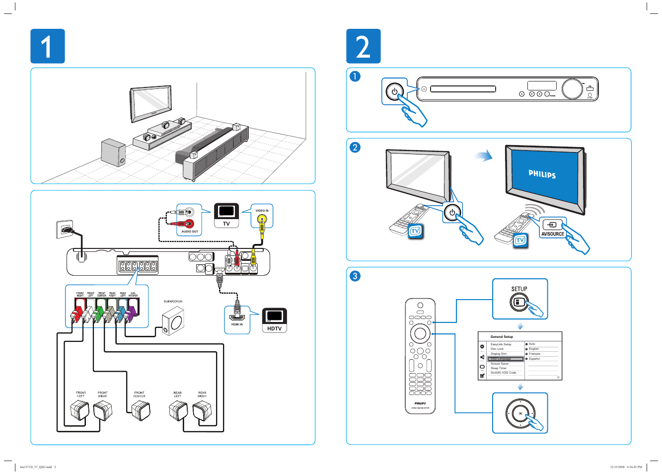 Philips HTS3371D-F7 User Manual | Page 2 / 2