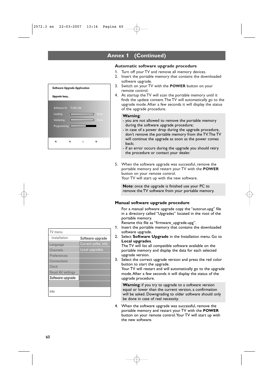 Annex 1 (continued) | Philips 63PF9631D-37B User Manual | Page 62 / 70