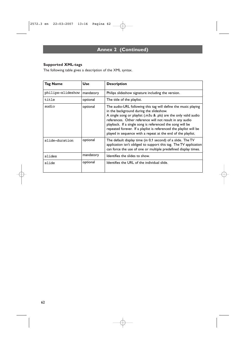 Annex 2 (continued) | Philips 63PF9631D-37B User Manual | Page 64 / 70
