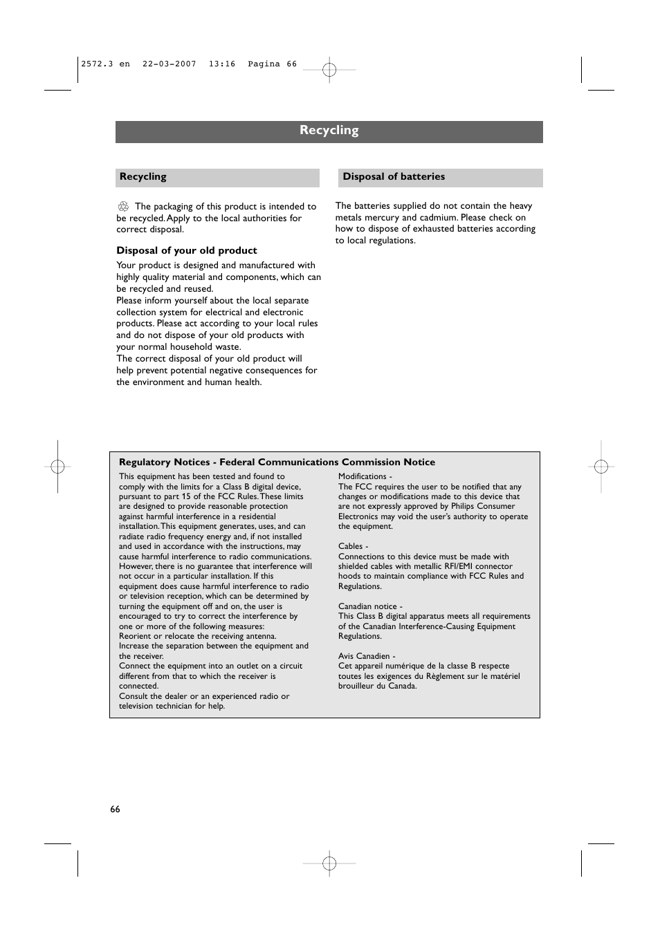 Recycling | Philips 63PF9631D-37B User Manual | Page 68 / 70